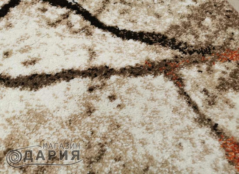 Тъкан килим MAGNOLIA 563 cream/orange кръг
